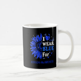 Mug Je porte Blue Twinkle Heart Sunflower Ataxia Award