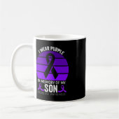 Mug Je Porte Conscience De L'Overdose Violet Ribbon Un (Gauche)