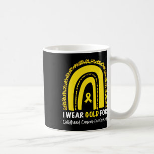 Mug Je porte de l'or pour la sensibilisation au cancer
