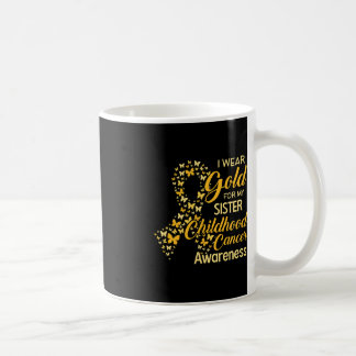Mug Je porte de l'or pour ma soeur Children Cancer Awa
