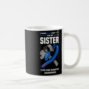 Mug Je Porte Du Bleu Et Du Gray Pour Ma Soeur, Diabète