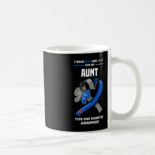 Mug Je porte du bleu et du gris pour ma tante Diabète