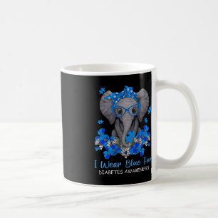 Mug Je Porte Du Bleu Pour La Sensibilisation Au Diabèt