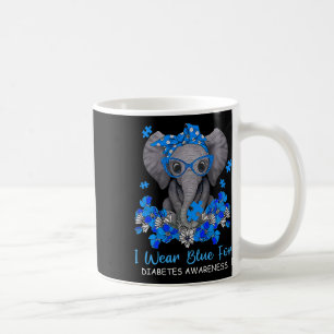 Mug Je Porte Du Bleu Pour La Sensibilisation Au Diabèt