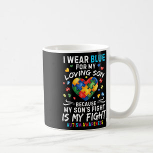 Mug Je porte du bleu pour mon fils Puzzle de sensibili