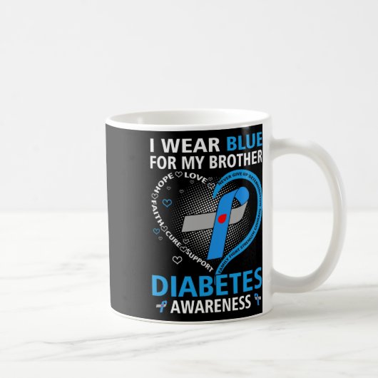 Mug Je Porte Du Bleu Pour Mon Frère Hope Aimer Le Diab (Droite)