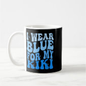 Mug Je Porte Du Bleu Pour Mon Kiki Blue Ribbon Diabete (Gauche)