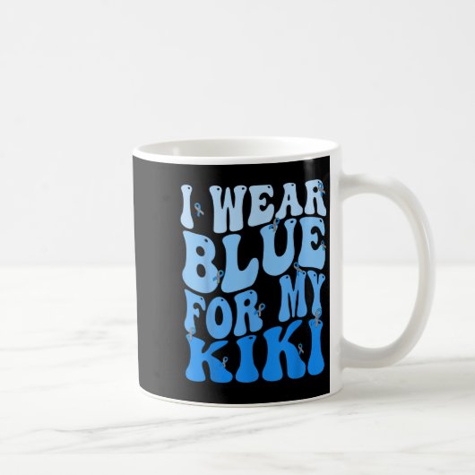 Mug Je Porte Du Bleu Pour Mon Kiki Blue Ribbon Diabete (Droite)