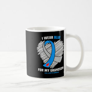 Mug Je Porte Du Bleu Pour Mon Petit-Fils Type 1 Diabèt