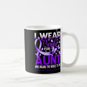 Mug Je Porte Du Purple Pour Ma Tante Accordée De Cance