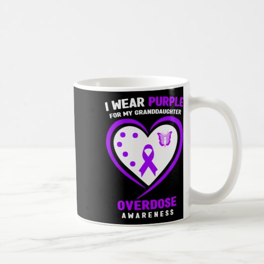 Mug Je Porte Du Purple Pour Mon Grand-Fille Surdose (Droite)