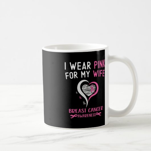Mug Je Porte Du Rose Pour Ma Femme Sensibilisation Au (Droite)
