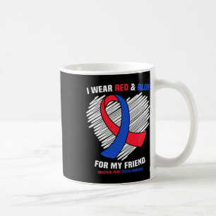 Mug Je Porte Du Rouge Et Du Bleu Pour La Sensibilisati