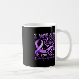 Mug Je Porte Du Ruban Violet Pour Sensibiliser À L'Épi