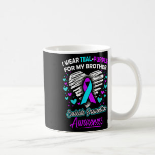 Mug Je porte du sarcelle et du violet pour mon frère