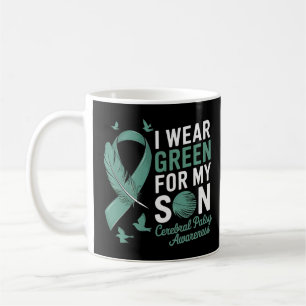 Mug Je porte du vert pour mon fils conscience paralyti