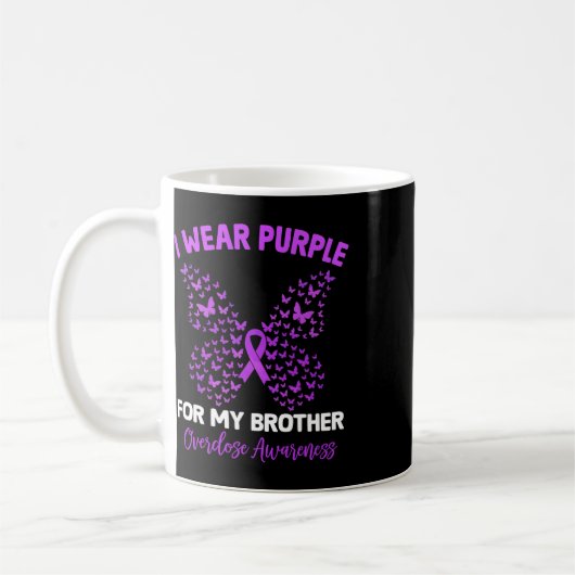 Mug Je Porte Du Violet Pour La Sensibilisation De Mon  (Gauche)