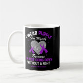 Mug Je porte du violet pour moi-même Sensibilisation a (Gauche)