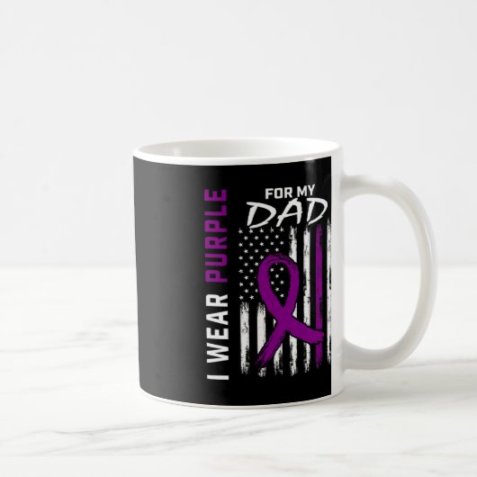 Mug Je Porte Du Violet Pour Mon Père Pancréatique Canc (Droite)