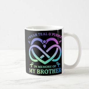 Mug Je Porte La Mémoire Violette Et Turquoise De Mon S