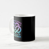 Mug Je Porte La Mémoire Violette Et Turquoise De Mon S (Devant gauche)