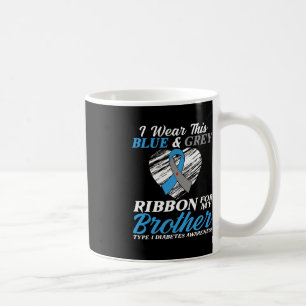Mug Je porte le bleu et le gris pour mon frère type 1