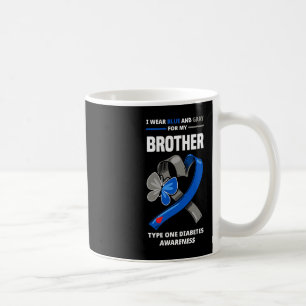 Mug Je porte le bleu et le gris pour mon frère type un