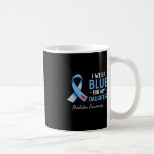 Mug Je porte le bleu pour ma fille diabète sensibilisa