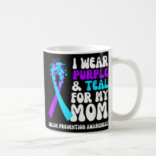 Mug Je Porte Le Purple & Turquoise Pour La Prévent