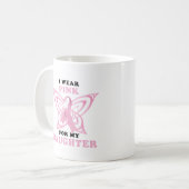 Mug Je porte le rose pour ma fille (Devant gauche)