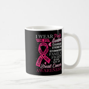 Mug Je Porte Le Rose Pour Ma Grand-Mère Soutien Pour L