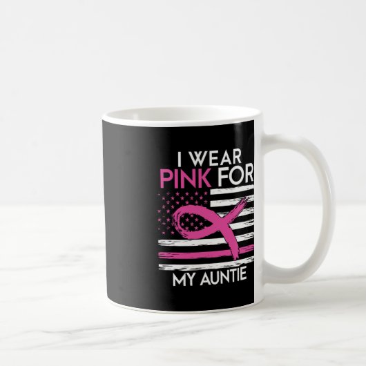 Mug Je Porte Le Rose Pour Ma Tante Sensibilisation Au  (Droite)