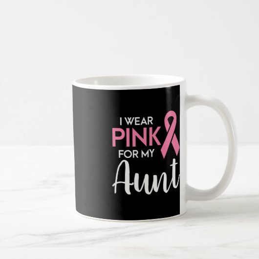 Mug Je Porte Le Rose Pour Ma Tante Sensibilisation Au  (Droite)