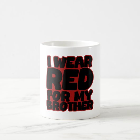 Mug Je porte le rouge pour mon frère (Centre)