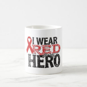 Mug Je porte le rouge pour mon héros