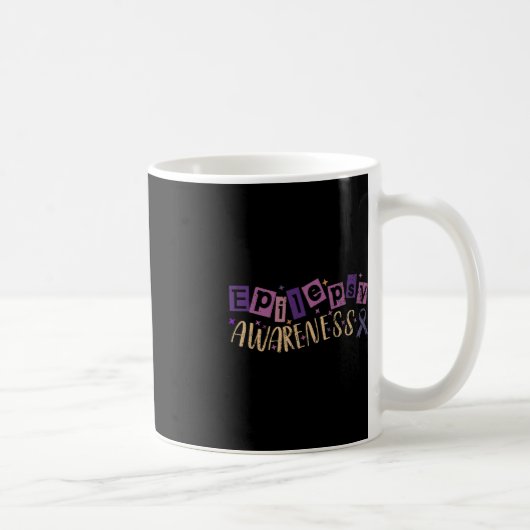 Mug Je porte le ruban pourpre pour le mois de sensibil (Droite)