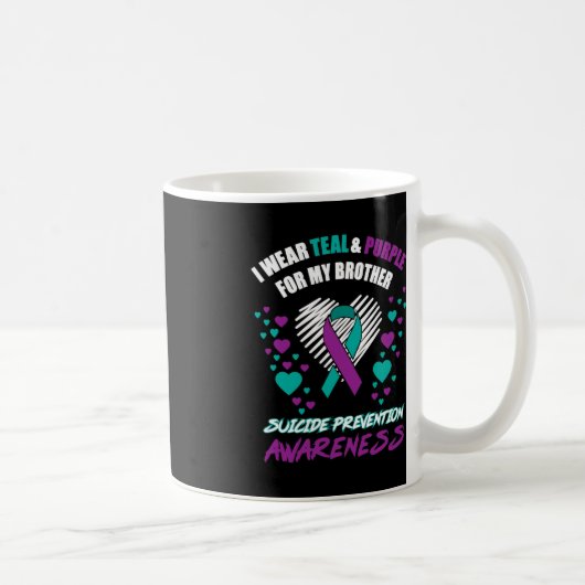 Mug Je Porte Le Tealand Purple Pour Mon Frère Suicide  (Droite)