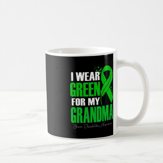 Mug Je Porte Le Vert Pour Ma Grand-Mère Handicap Cerve (Droite)