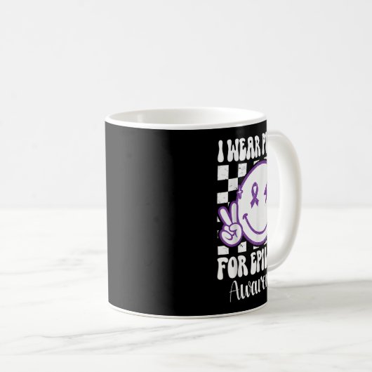 Mug Je Porte Le Violet Pour La Sensibilisation À L'Épi (Devant droit)