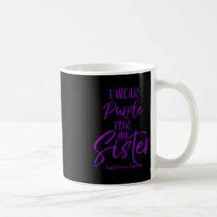 Mug Je porte le violet pour ma soeur Cancer Pancréatiq