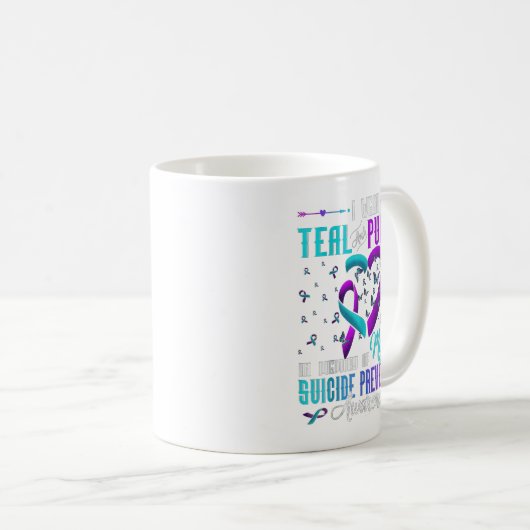 Mug Je Porte Le Violet Turquoise Pour Mon Fils Prévent (Devant droit)