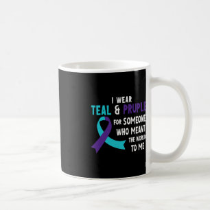 Mug Je Porte Le Violet Turquoise Pour Quelqu'Un Préven
