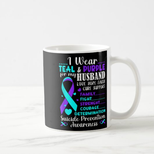 Mug Je Porte Turquoise & Purple Pour Mon Mari Suic (Droite)