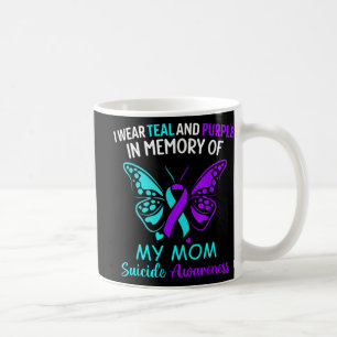 Mug Je Porte Turquoise & ; Violet En Mémoire De Ma