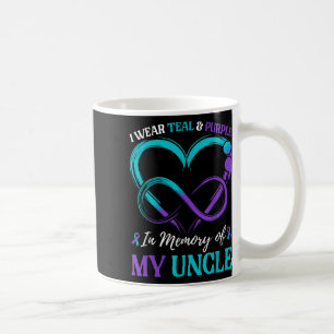 Mug Je Porte Turquoise & ; Violet En Mémoire De Mon
