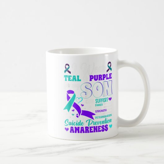 Mug Je Porte Turquoise & Violet Pour Mon Fils Suic (Droite)