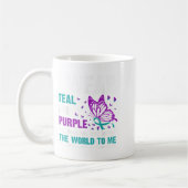 Mug Je Porte Turquoise &amp ; Violet Pour Quelqu'Un Qu (Gauche)