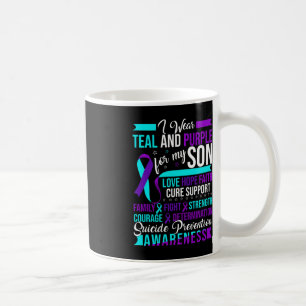 Mug Je porte Turquoise et pourpre pour mon fils Suicid