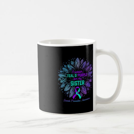 Mug Je Porte Turquoise et pourpre pour Soeur Suicide P (Droite)