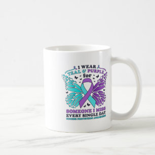 Mug Je Porte Turquoise Et Violet Pour La Prévention Du